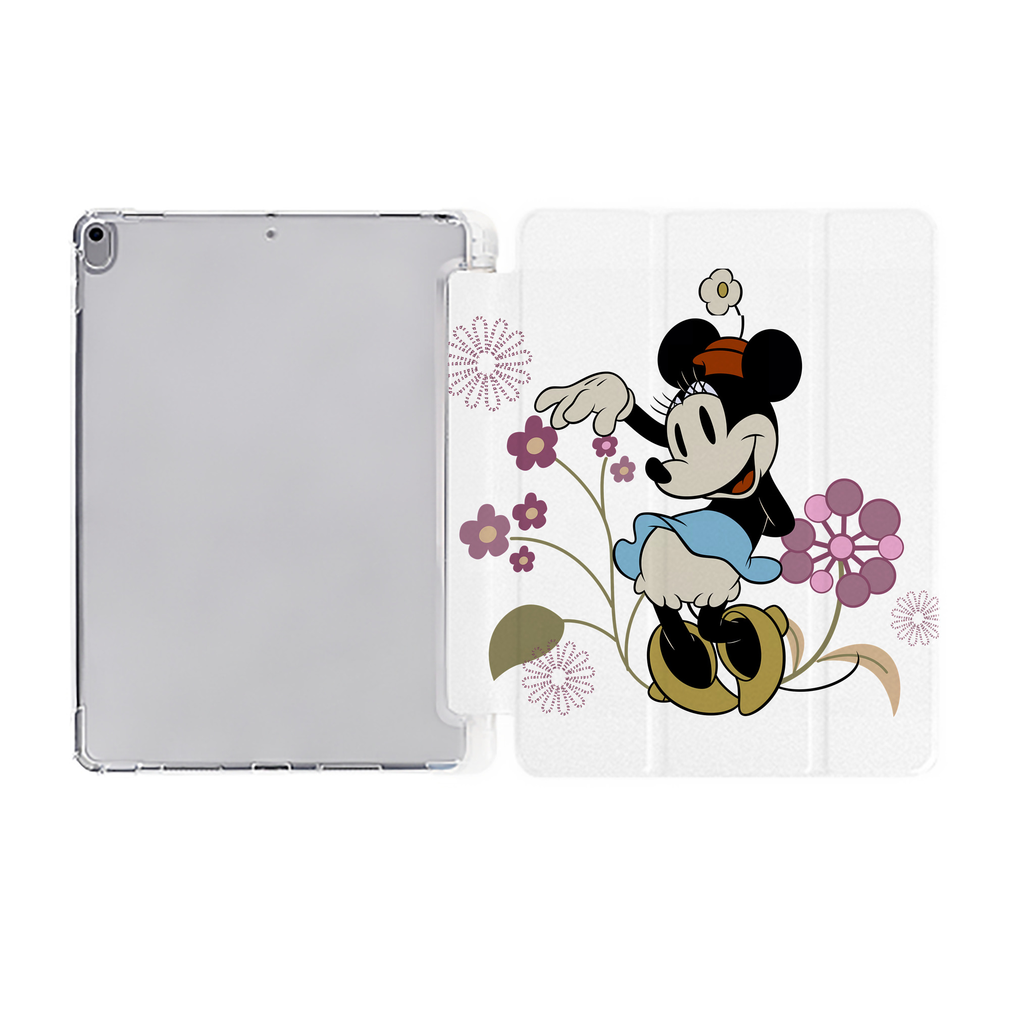 （画像用） ミッキーマウス Mickey Mouse IPad ケース ペン収納付き 三つ折りスタンド PUレザー×シリコン 対応機種9.5/10.5/10.9インチ
